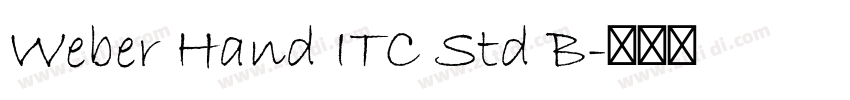 Weber Hand ITC Std B字体转换
